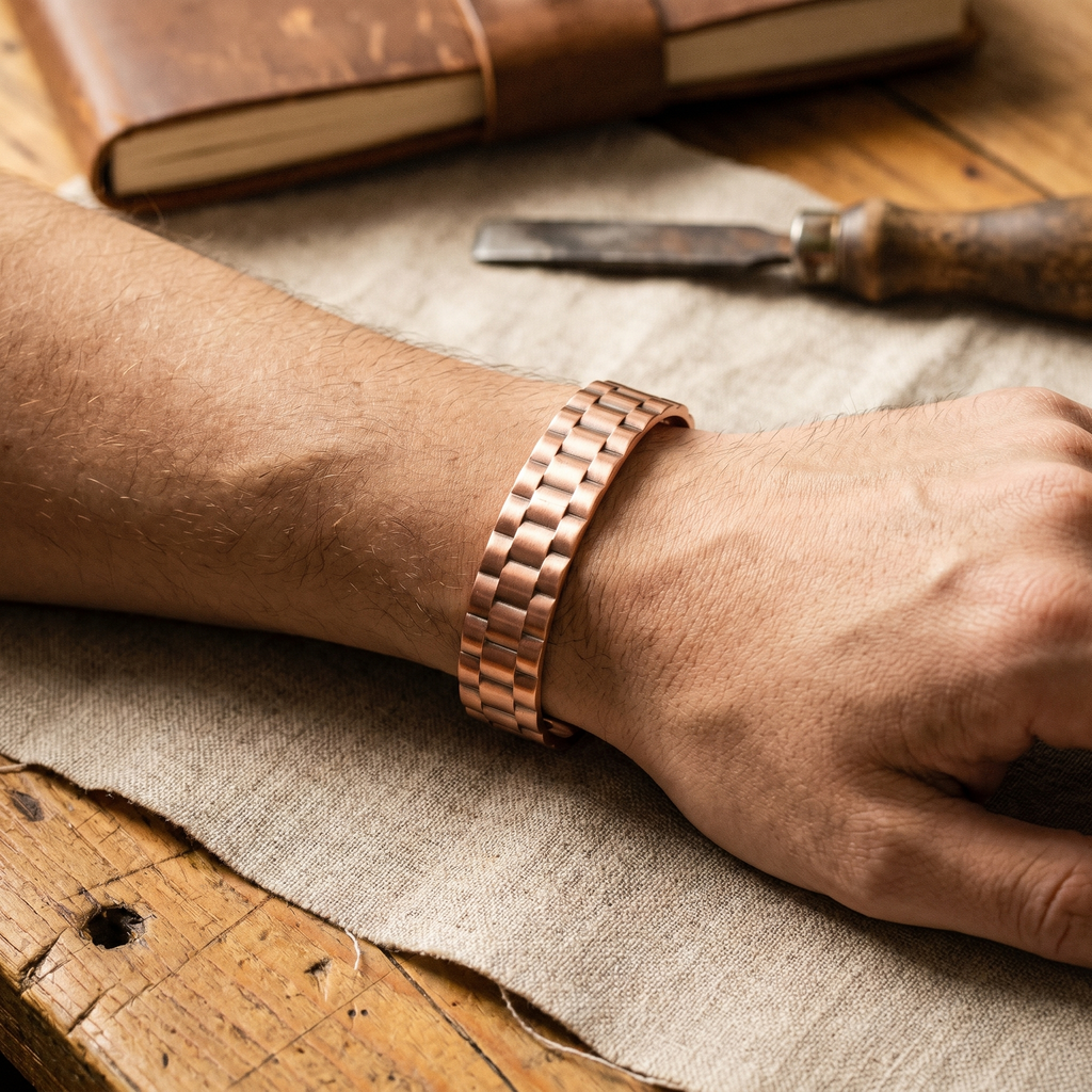Bracelet en cuivre pour homme Minerai de Marie & Sylvie