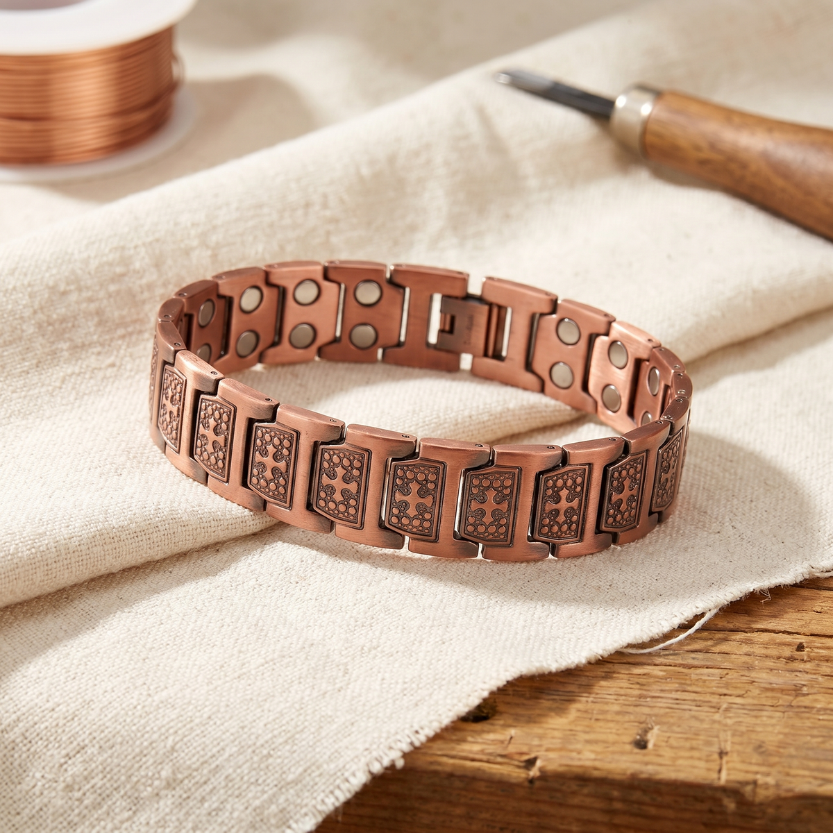 Bracelet en cuivre pour homme Tempête de Marie & Sylvie