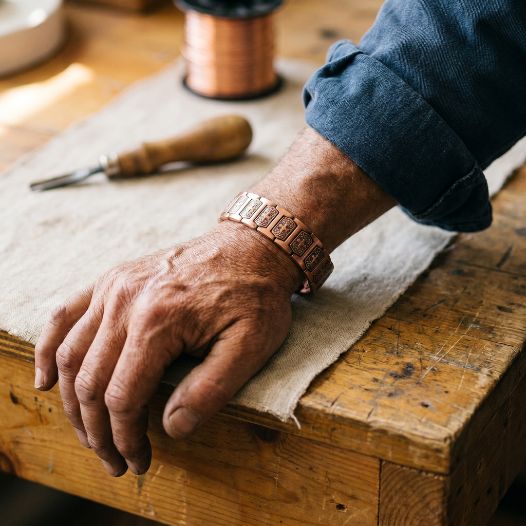 Bracelet en cuivre pour homme Tempête de Marie & Sylvie