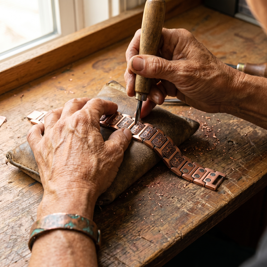Bracelet en cuivre pour homme Tempête de Marie & Sylvie