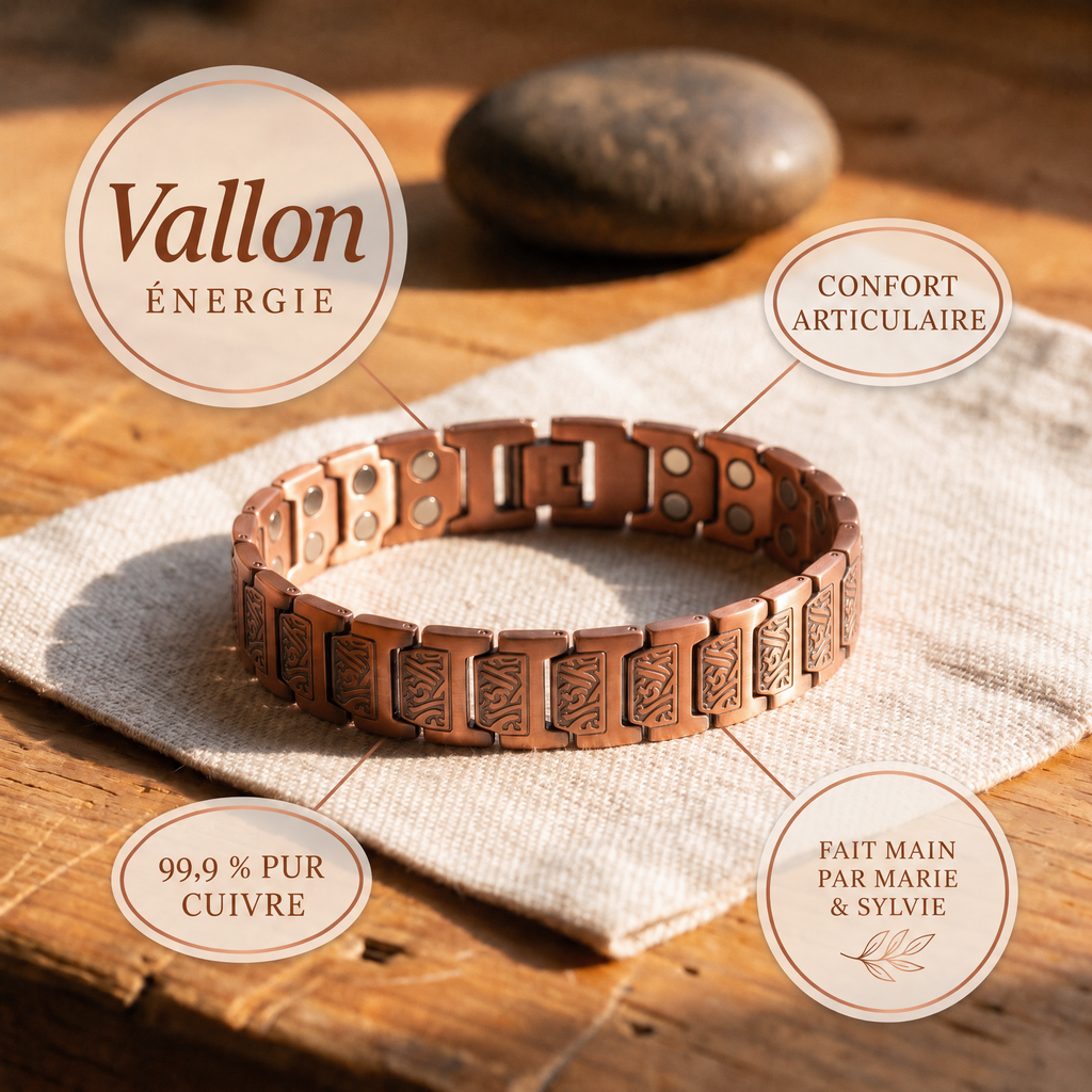 Bracelet en cuivre pour homme Vallon de Marie & Sylvie
