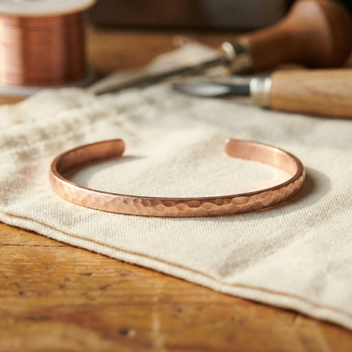 Chaîne de cheville en cuivre Sable de Marie & Sylvie