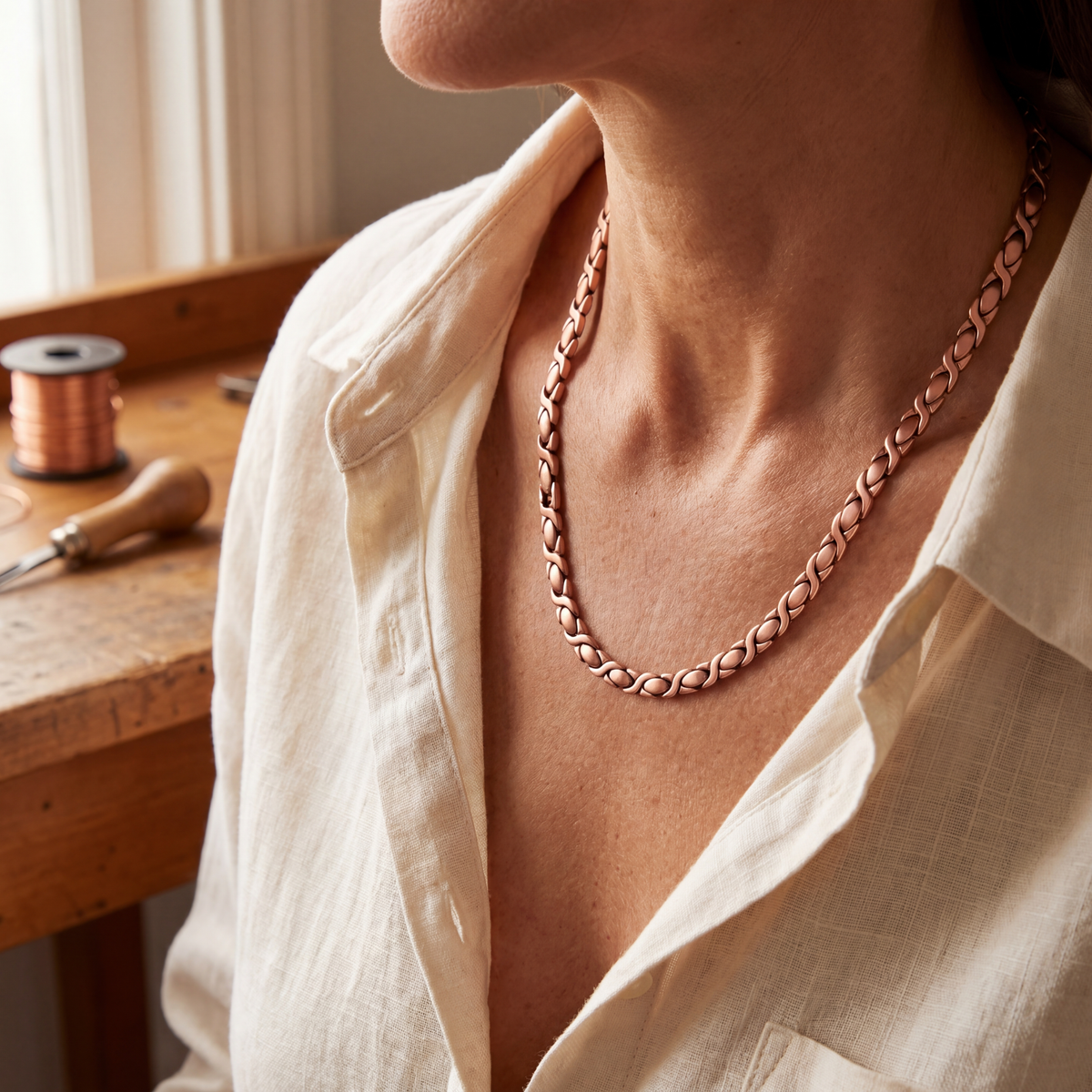 Collier en cuivre Cèdre de Marie & Sylvie