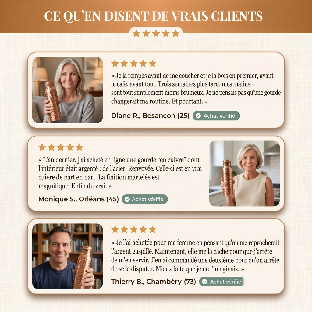 Gourde en cuivre pur de Marie & Sylvie