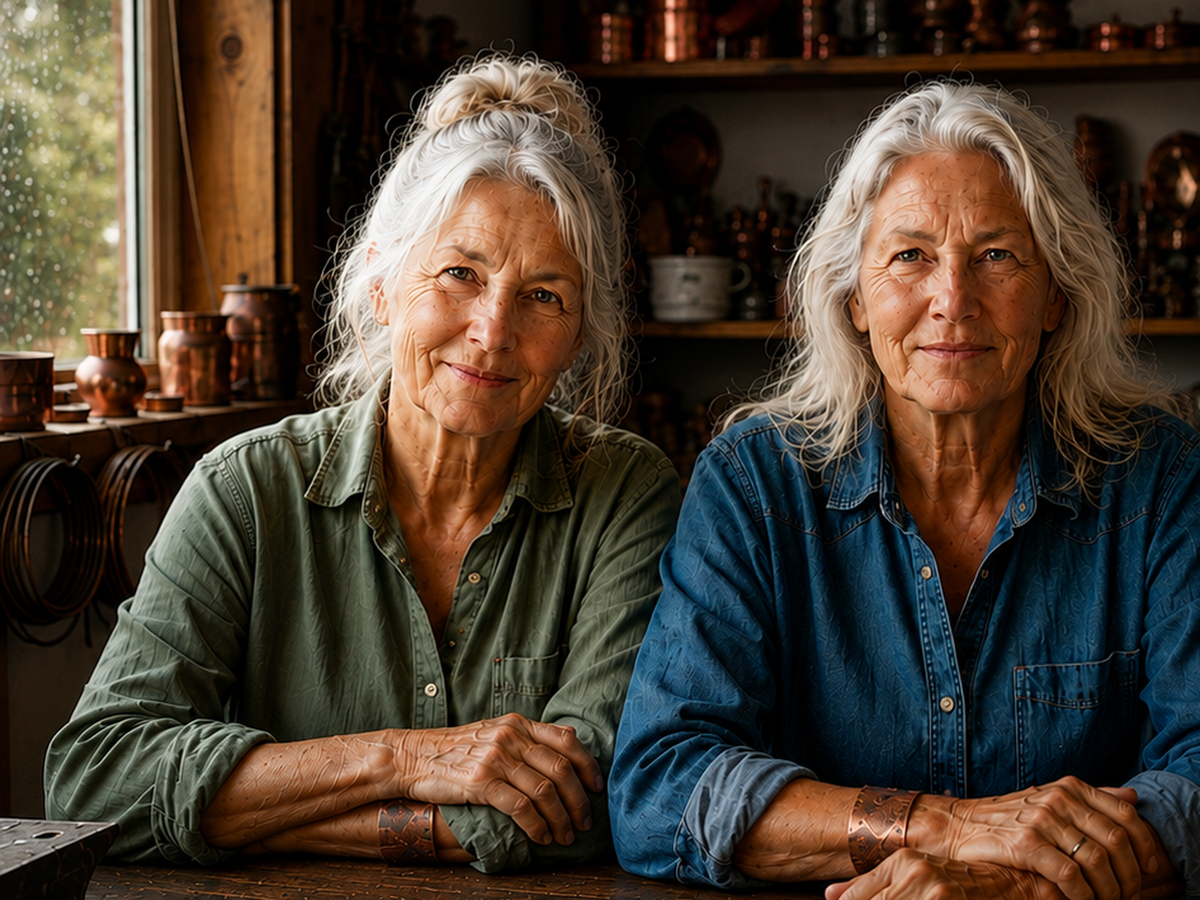 Marie et Sylvie à leur établi